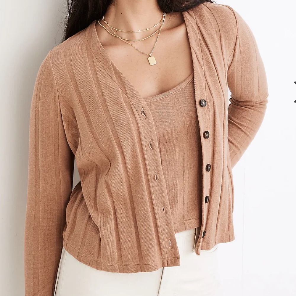 Madewell Ribbed Sweater-Knit Cardigan Size XS